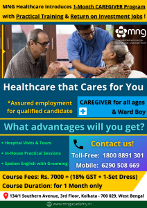 MNG Academy & MNG Healthcare is the leading Nursing Practical training institute in Kolkata & West Bengal. Assured Placement Opportunities for those who have completed their GNM, Auxiliary Nursing & Family Welfare Training, B. Sc. Nursing, Diploma in Pharmacy, Nursing Assistant, Diploma in Fire and Safety Management & other job-related courses from anywhere in India. Contact us at Toll-Free: 1800 8891 301, Mobile: 62905 08669/ 79801 91430, Email: info@mnagacademy.in, www.mngacademy.in